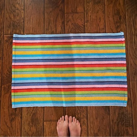 Multicolor Striped  24” x 36” Throw Rug - Picture 1 of 3